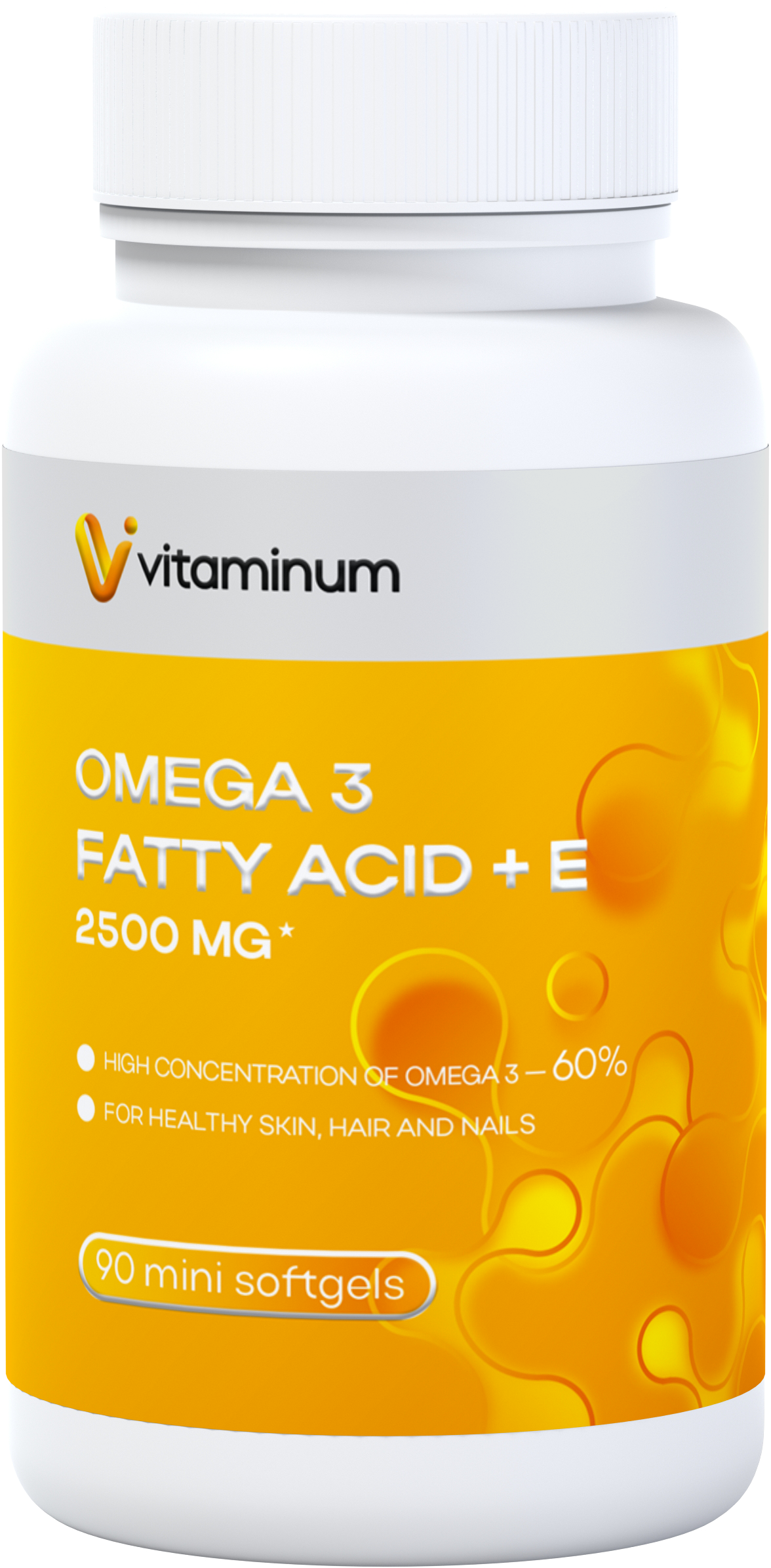  Vitaminum ОМЕГА 3 60% + витамин Е (2500 MG*) 90 капсул 700 мг   в Златоусте